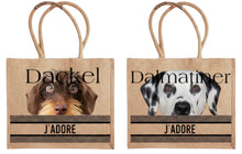 Laden Sie das Bild in den Galerie-Viewer, Jute Shopper mit div. Hundemotiven