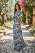 Laden Sie das Bild in den Galerie-Viewer, Maxikleid mit Zickzackmuster