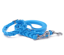 Laden Sie das Bild in den Galerie-Viewer, Robustes Halsband in Flecht Optik - Blau