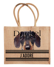 Laden Sie das Bild in den Galerie-Viewer, Jute Shopper mit div. Hundemotiven