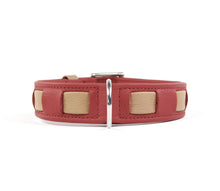 Laden Sie das Bild in den Galerie-Viewer, KvK Handcrafted - Klassik Curved Collar - Bicolour Beige & Red