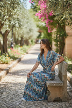 Laden Sie das Bild in den Galerie-Viewer, Maxikleid mit Zickzackmuster
