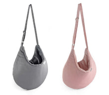 Laden Sie das Bild in den Galerie-Viewer, Kangaroo Bag Hundetragetasche - Grau &amp; Pink

