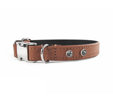 Laden Sie das Bild in den Galerie-Viewer, KvK - Clic Lederhalsband - Black Bling

