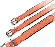 Laden Sie das Bild in den Galerie-Viewer, KvK - Klassik Halsband Curved - Orange &amp; Rot mit Braun
