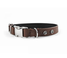 Laden Sie das Bild in den Galerie-Viewer, KvK - Clic Lederhalsband - Black Bling

