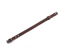 Laden Sie das Bild in den Galerie-Viewer, KvK - Clic Lederhalsband - Cognac, Schoko oder Schwarz
