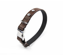 Laden Sie das Bild in den Galerie-Viewer, KvK - Clic Lederhalsband - Cognac, Schoko oder Schwarz
